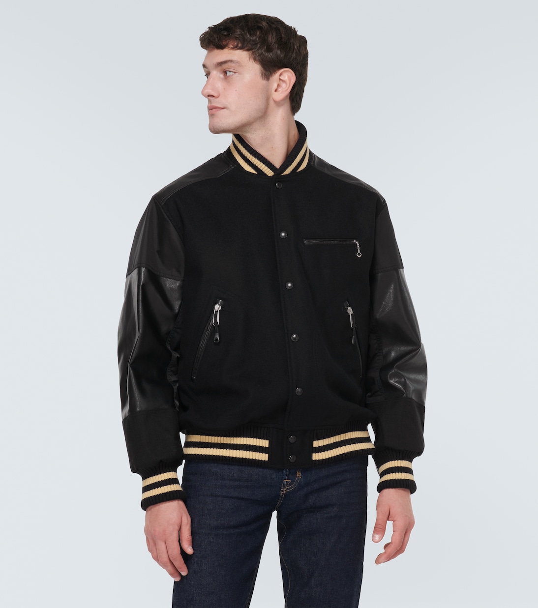 Wool-blend varsity jacket | Junya Watanabe