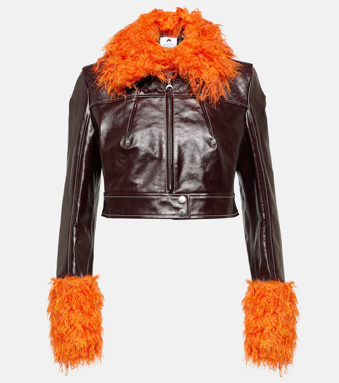 Veste en cuir et fourrure synthétique | Marine Serre