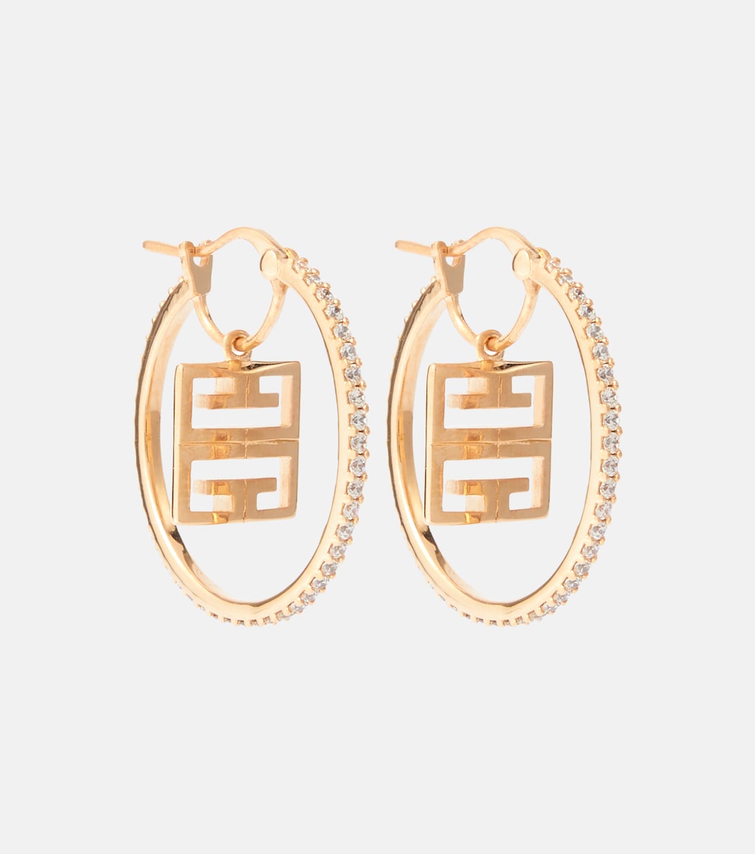 Orecchini a cerchio GIVENCHY 4G con dettagli in cristallo per uno stile giovane e glamour