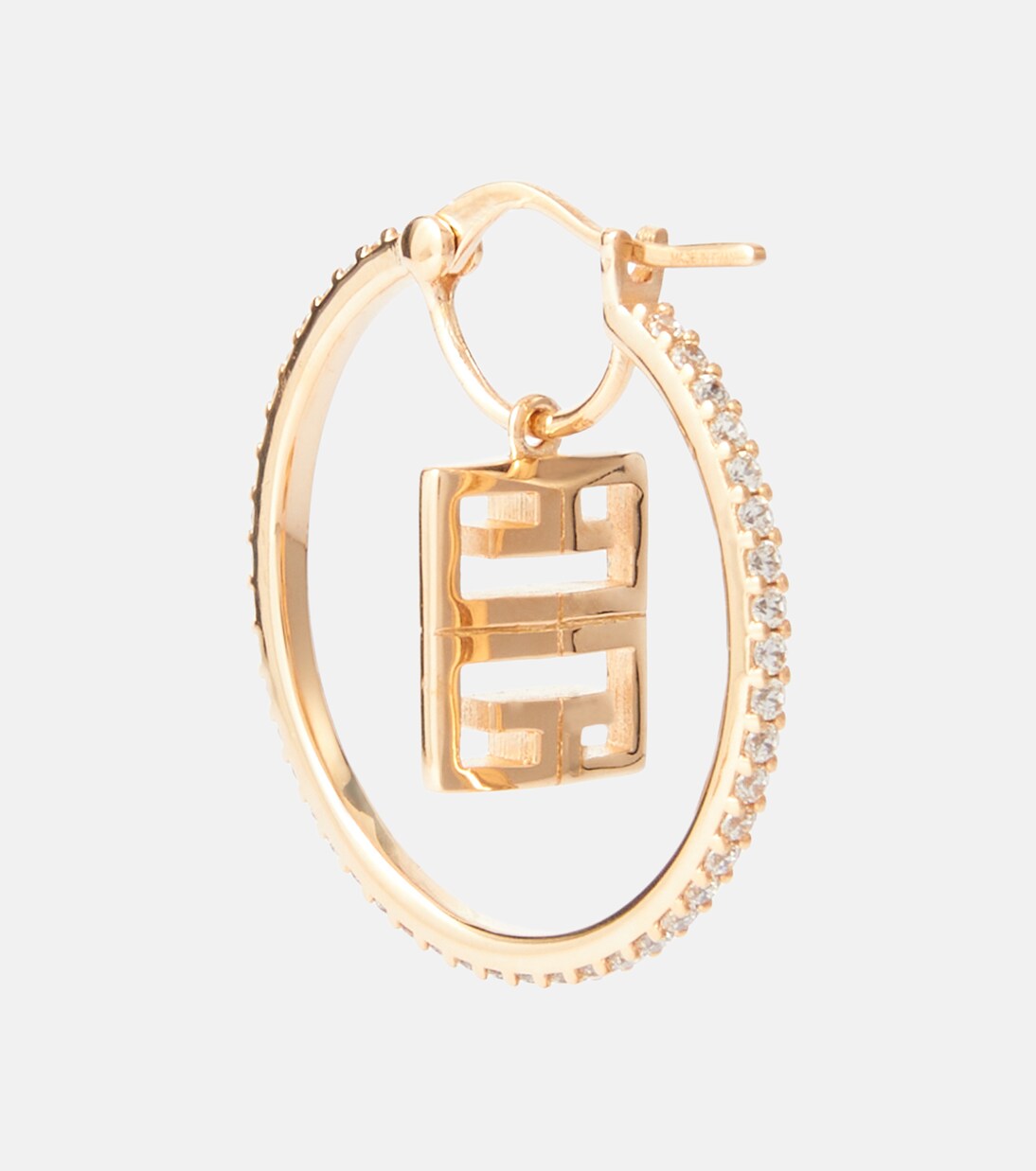 Orecchini a cerchio GIVENCHY 4G con dettagli in cristallo per uno stile giovane e glamour