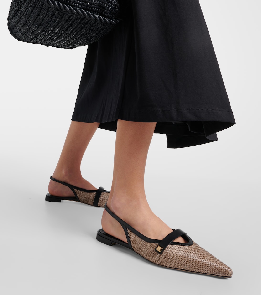 Ballerine slingback in effetto rafia | Max Mara