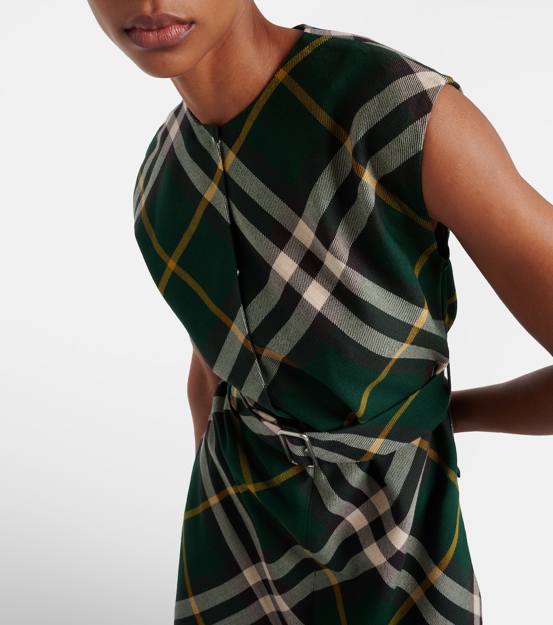 Abito midi in lana Burberry Check | Burberry