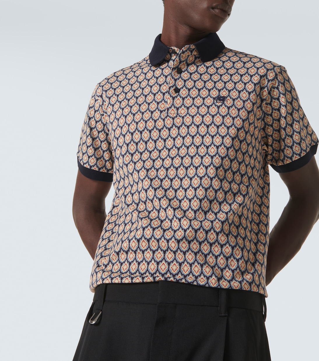 Polo de piqué de algodón con paisley | Etro