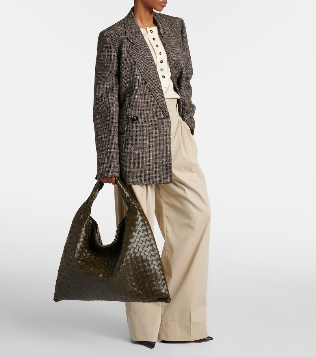 Sac Hop Large en cuir Intrecciato | Bottega Veneta