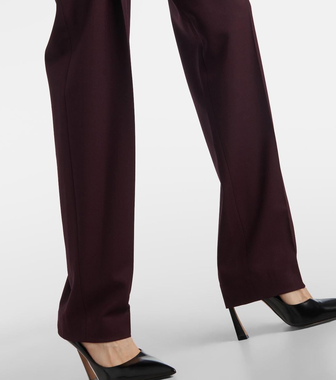 Asymmetric wool-blend chinos | Victoria Beckham