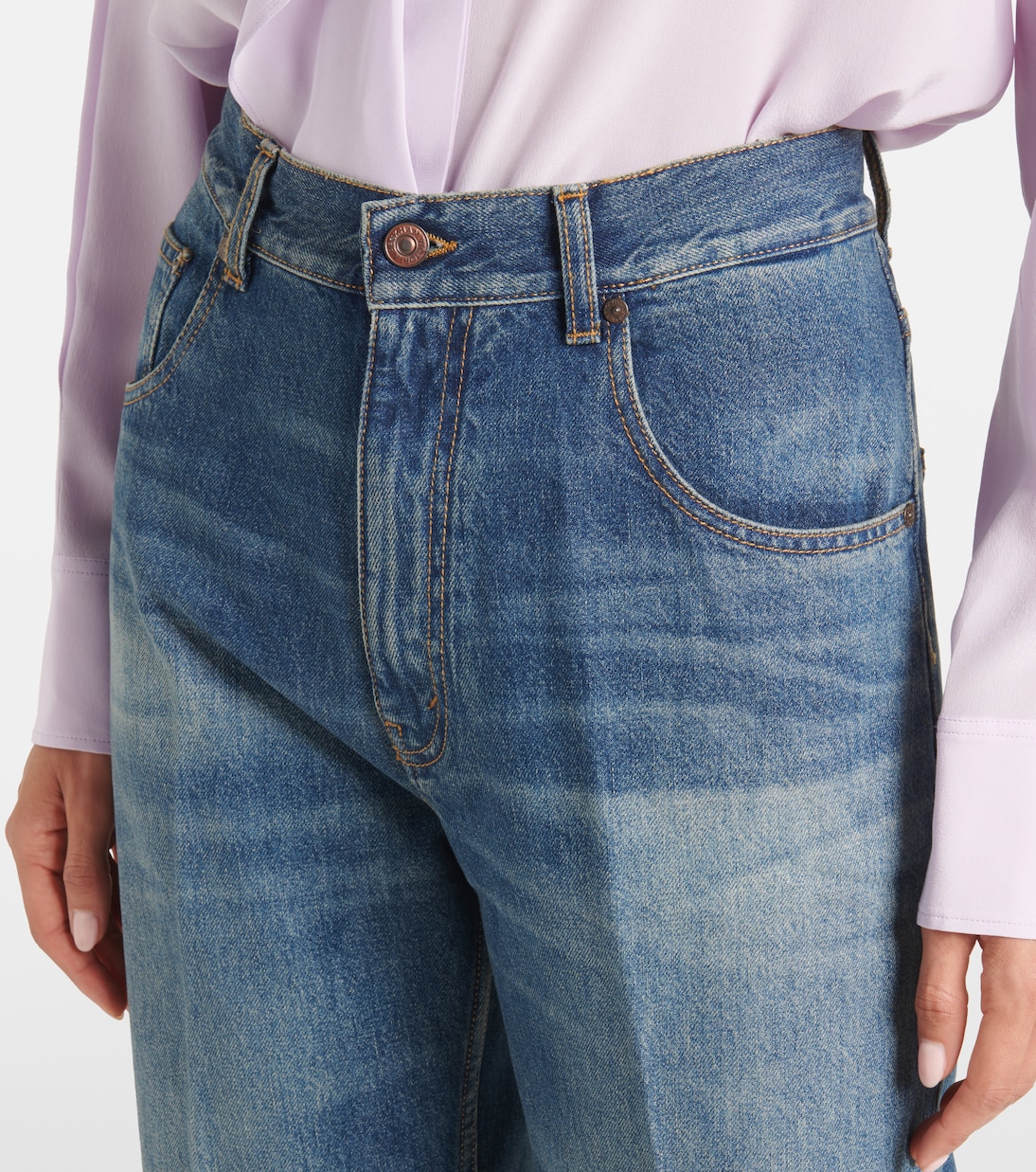 Jeans regular a vita bassa | Victoria Beckham