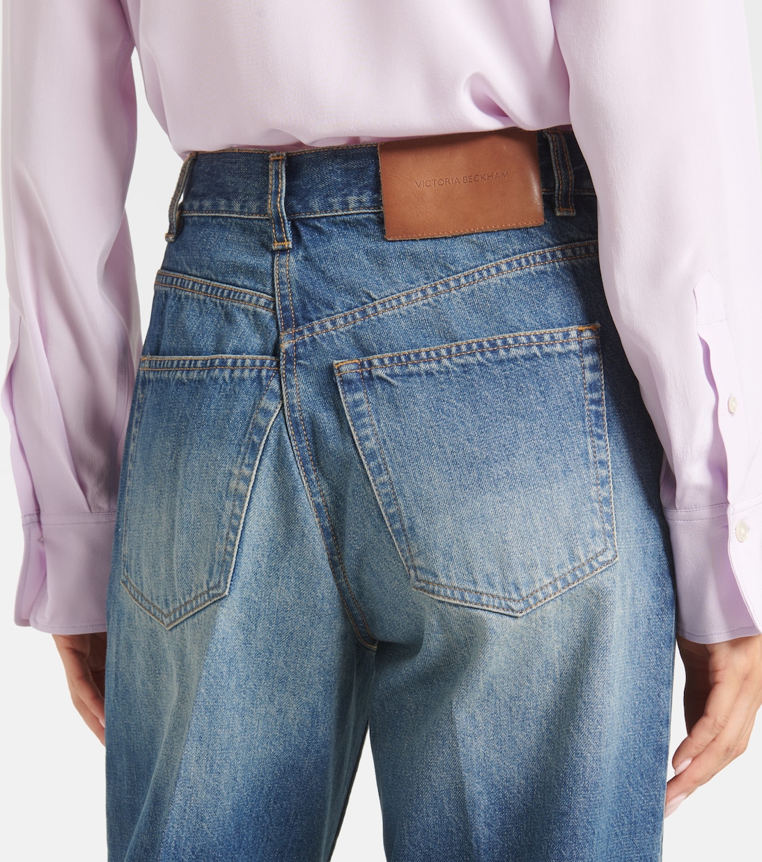 Jeans regular a vita bassa | Victoria Beckham