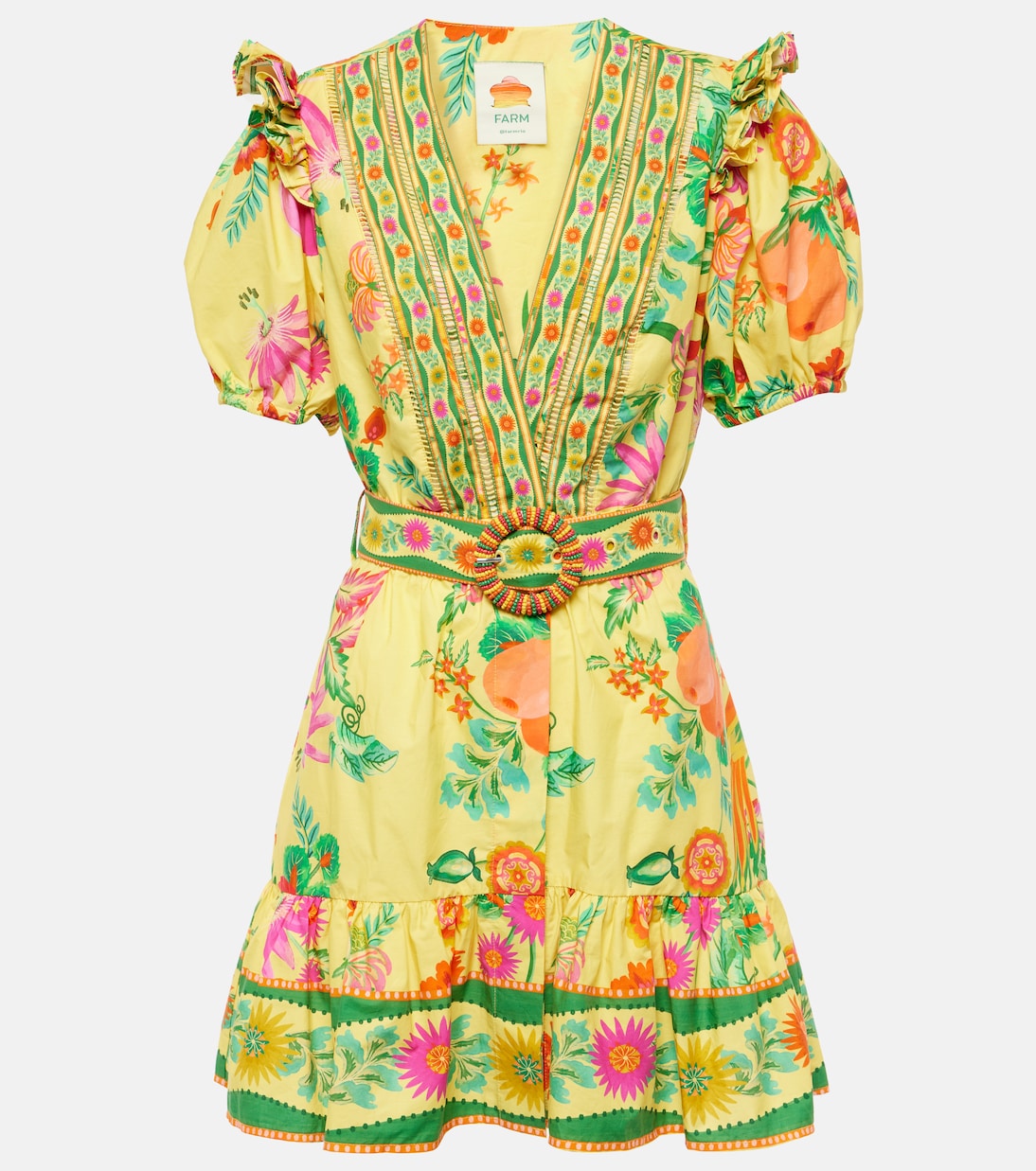 Minikleid Delicate Fruit Garden aus Baumwolle | Farm Rio