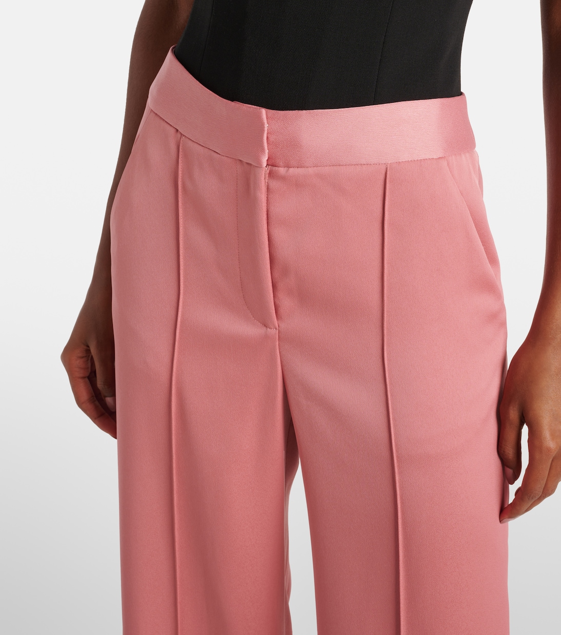 Edia high-rise satin wide-leg pants | Veronica Beard
