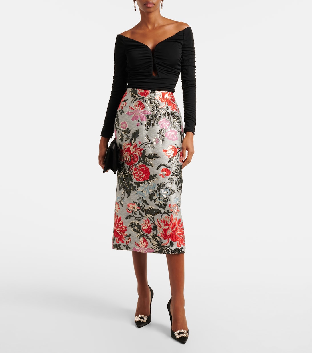Off-Shoulder-Top aus Jersey | Carolina Herrera