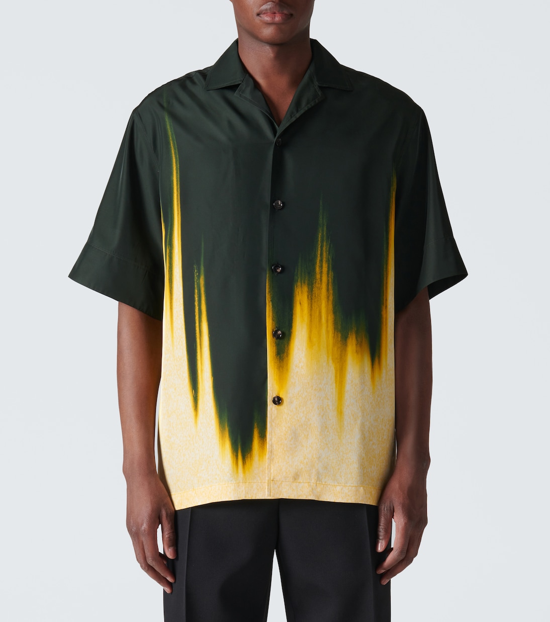 Printed satin bowling shirt | Bottega Veneta