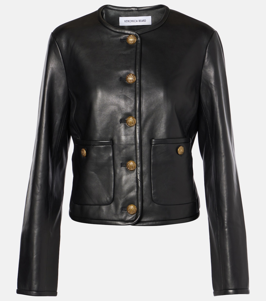 Giacca cropped in pelle Andrea | Veronica Beard