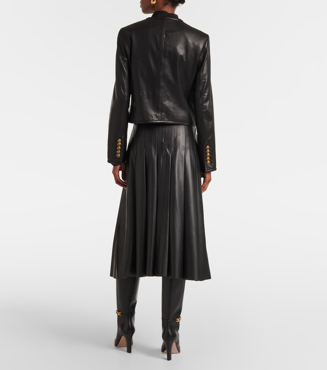 Giacca cropped in pelle Andrea | Veronica Beard