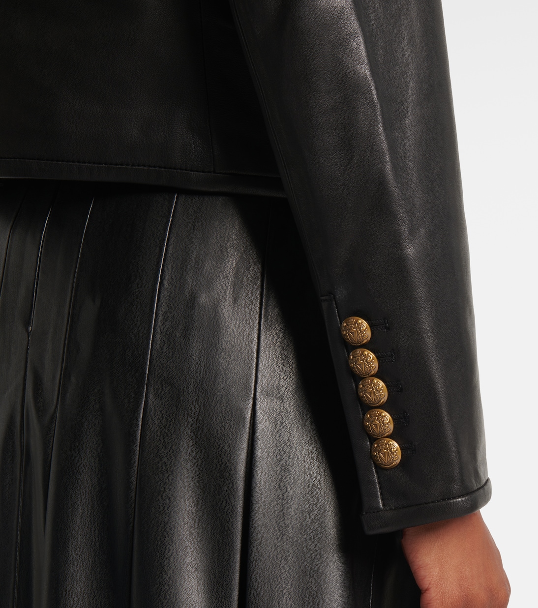 Giacca cropped in pelle Andrea | Veronica Beard