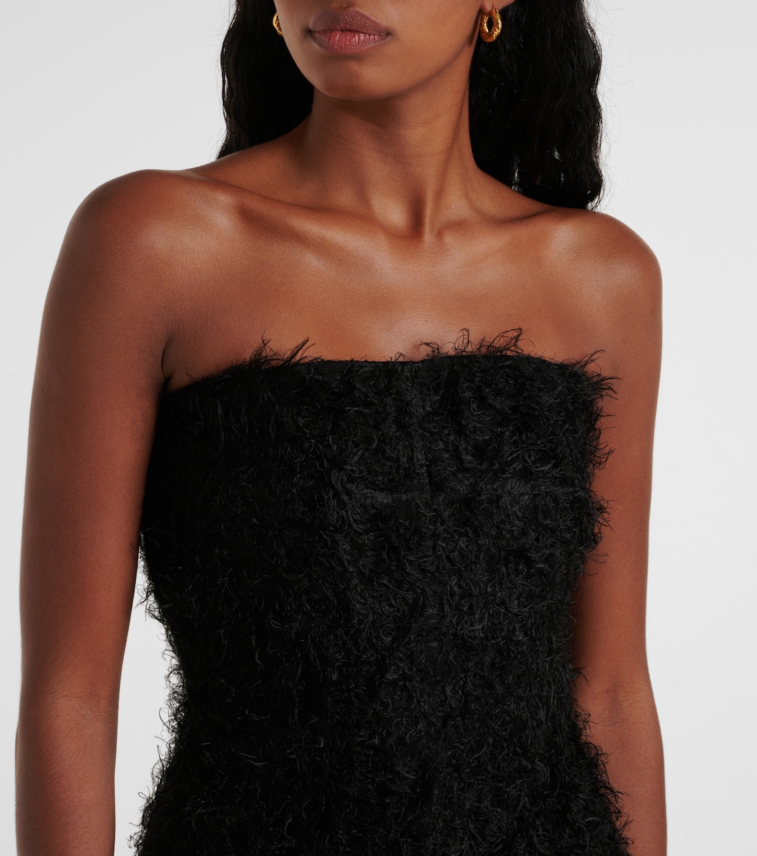 Abito bustier midi in fil coupé  | Toteme
