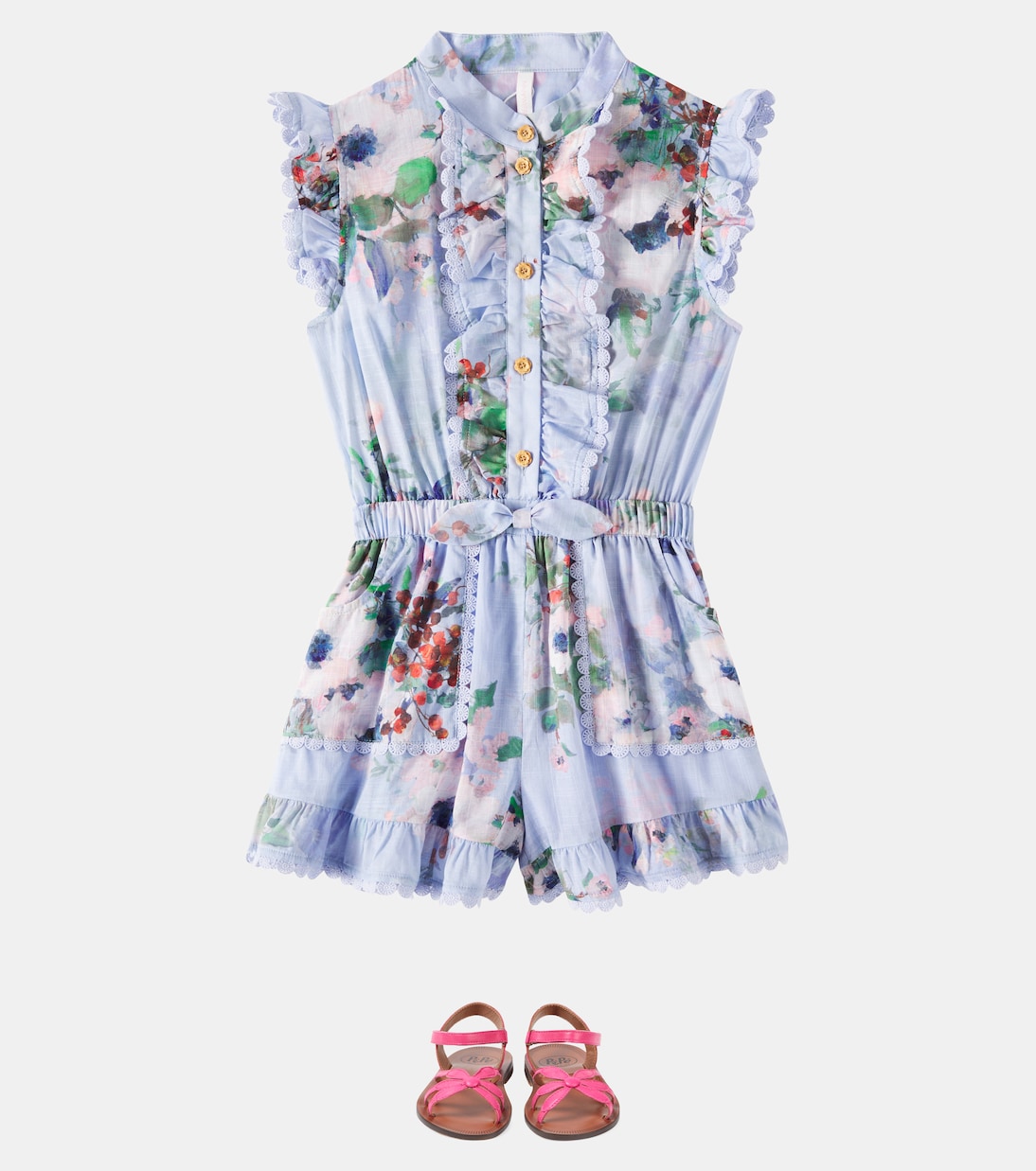 Mono Everley de algodón floral | Zimmermann Kids