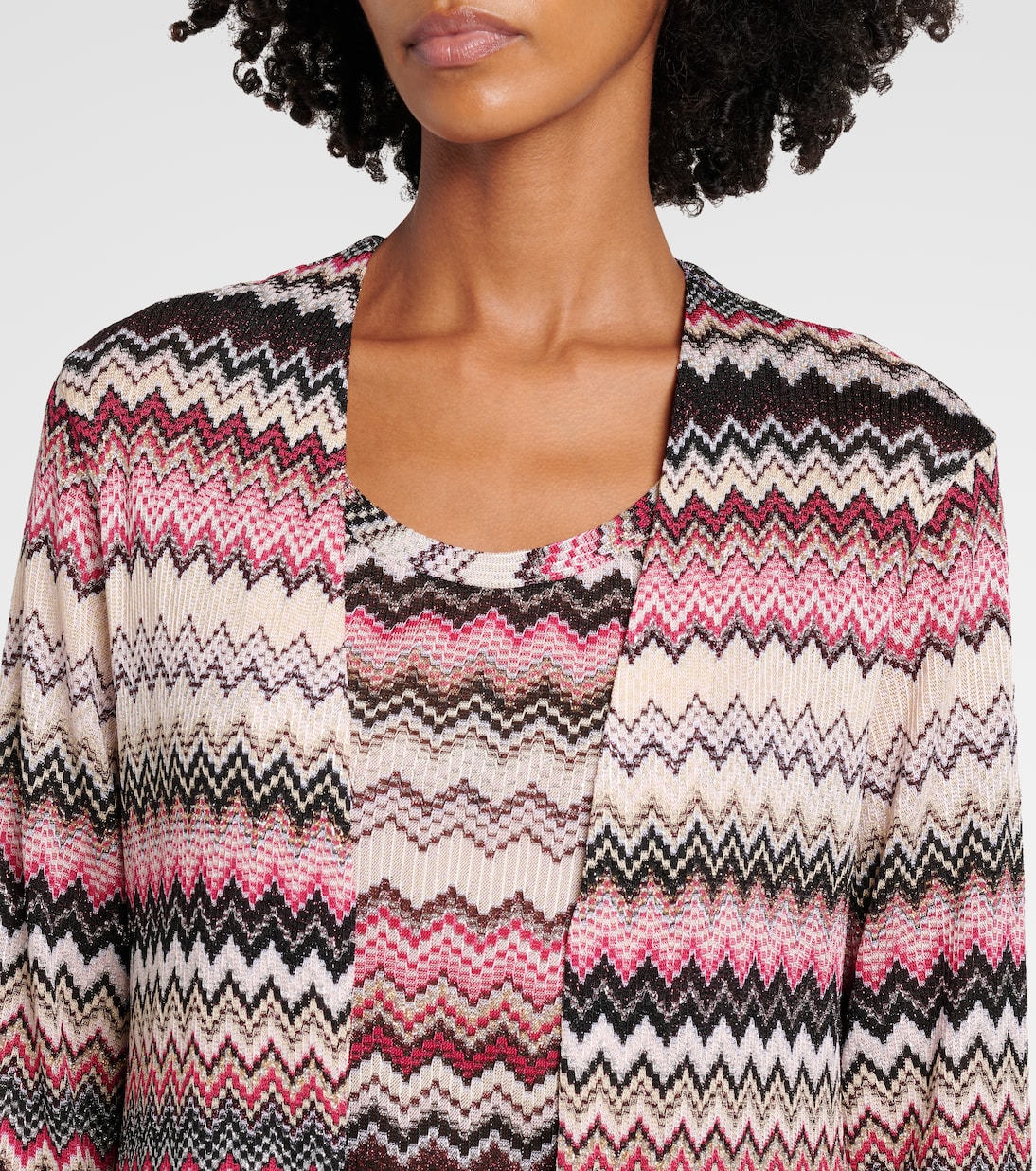 Cárdigan de lamé en zigzag | Missoni