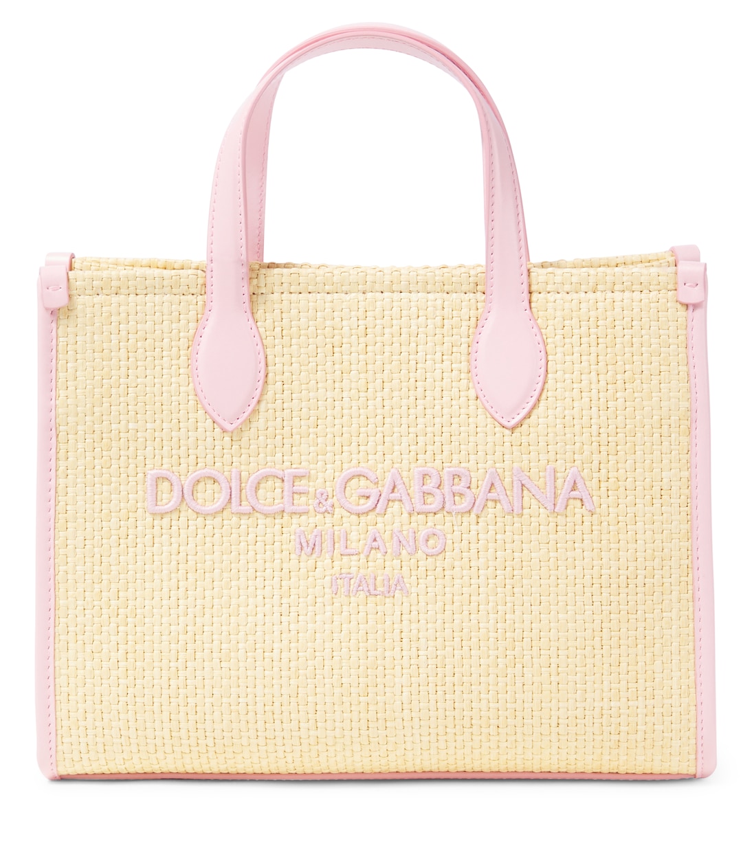 Borsa effetto rafia con logo | Dolce&Gabbana Kids