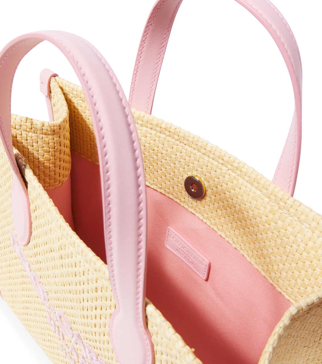 Borsa effetto rafia con logo | Dolce&Gabbana Kids