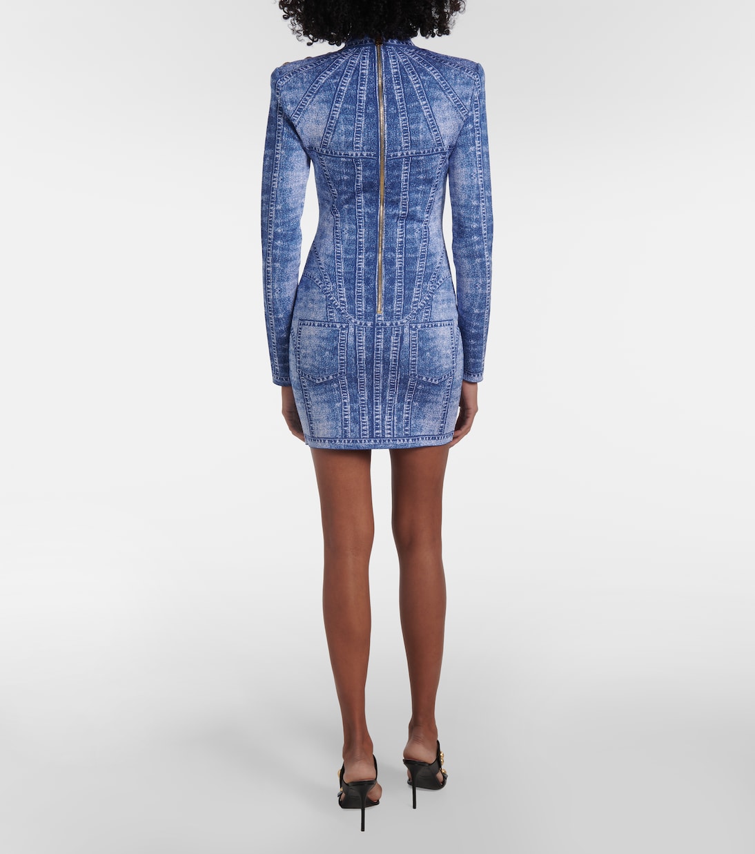 Vestido corto trompe l'œil en jacquard | Balmain