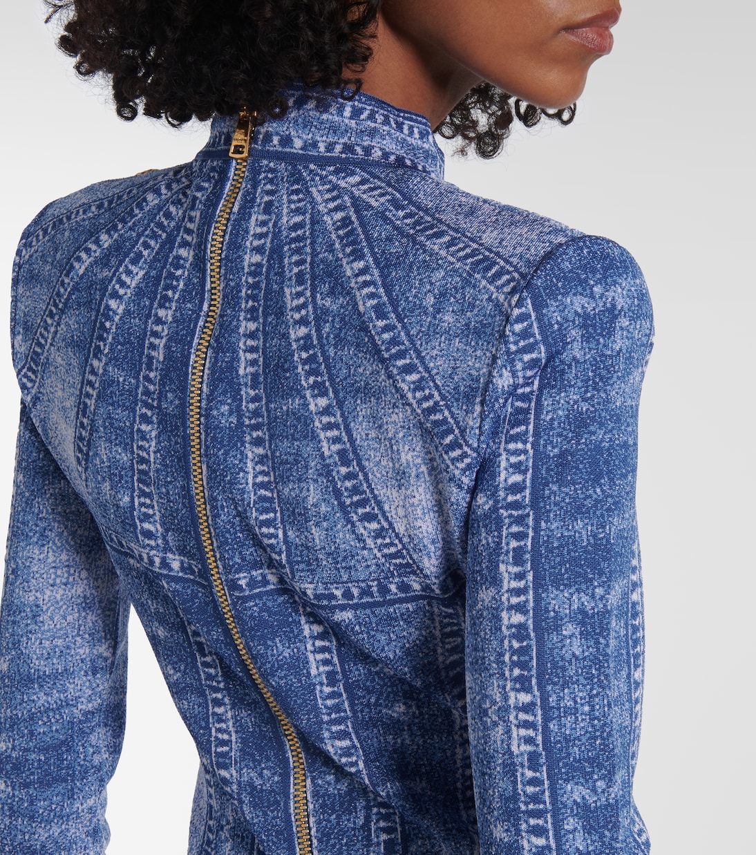 Vestido corto trompe l'œil en jacquard | Balmain