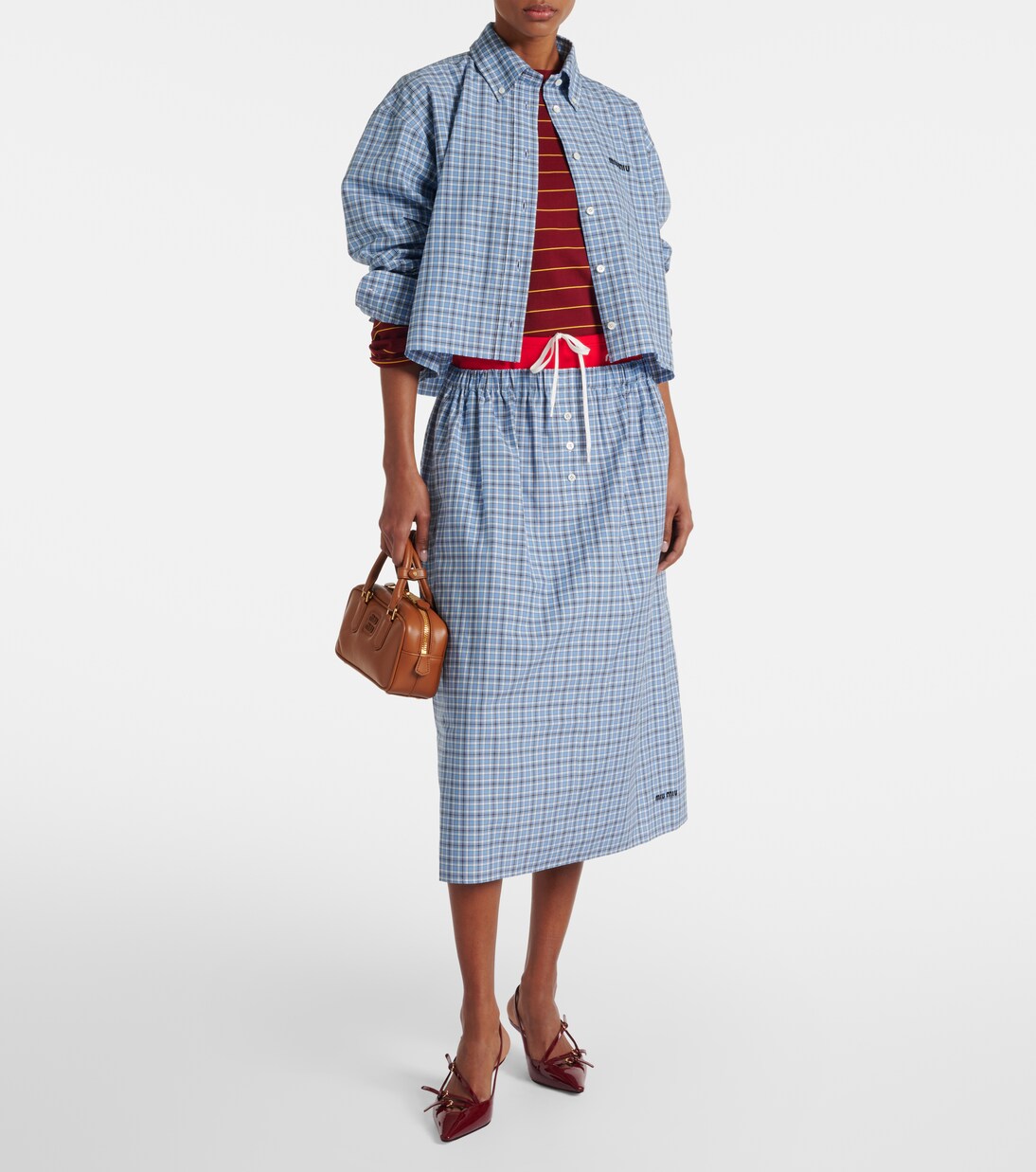 Cropped-Hemd aus Baumwolle | Miu Miu