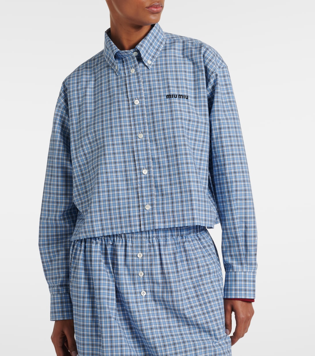 Cropped-Hemd aus Baumwolle | Miu Miu