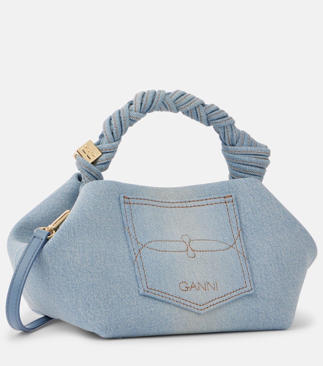 Tote Bou Small aus Denim | Ganni