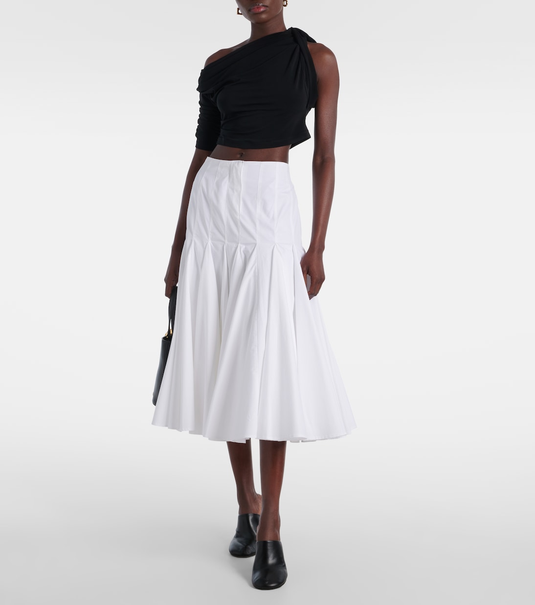 Gonna midi Agave in popeline di cotone | Jacquemus