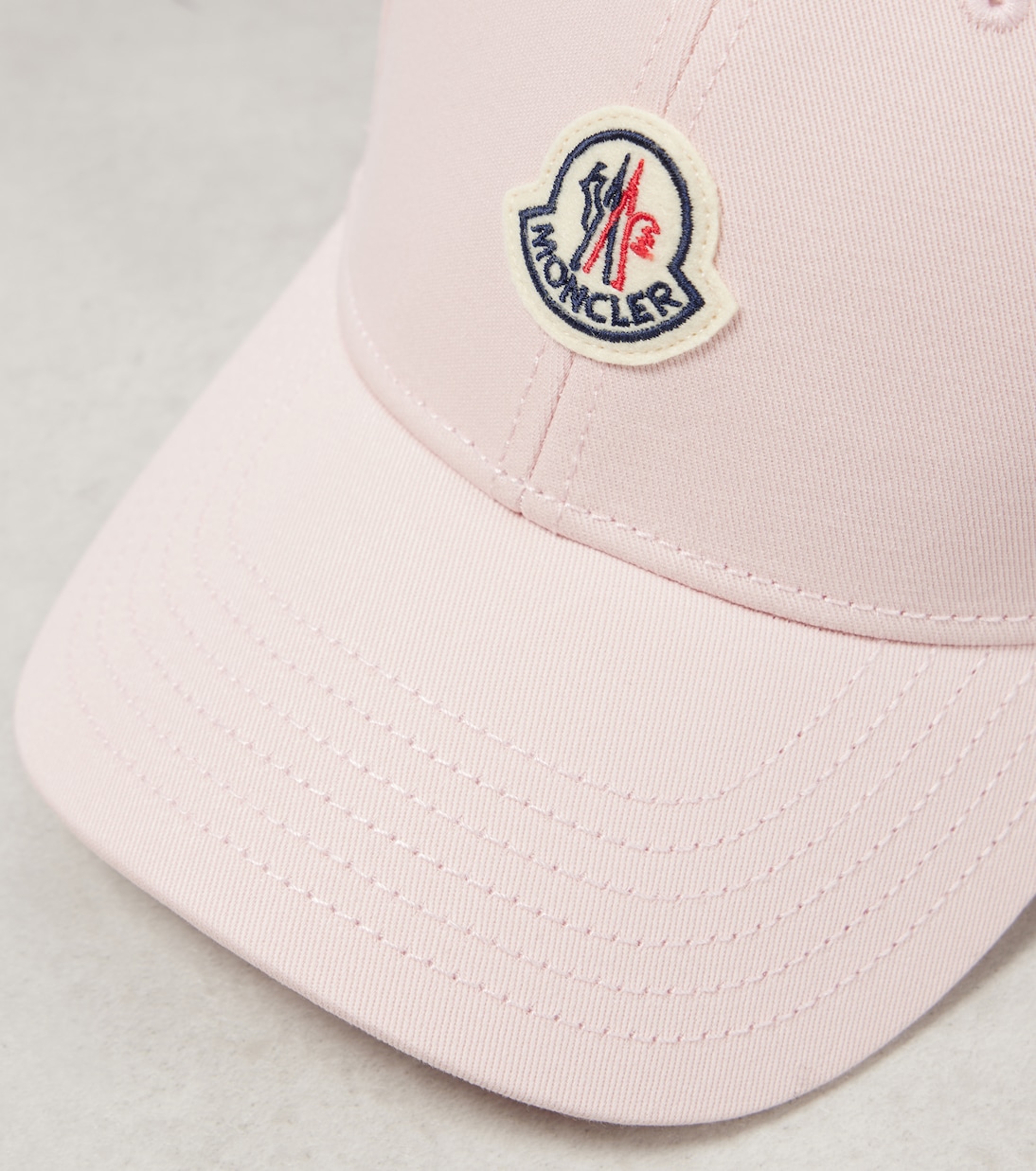 Berretto sportivo in gabardine di cotone con logo MONCLER, stile giovanile
