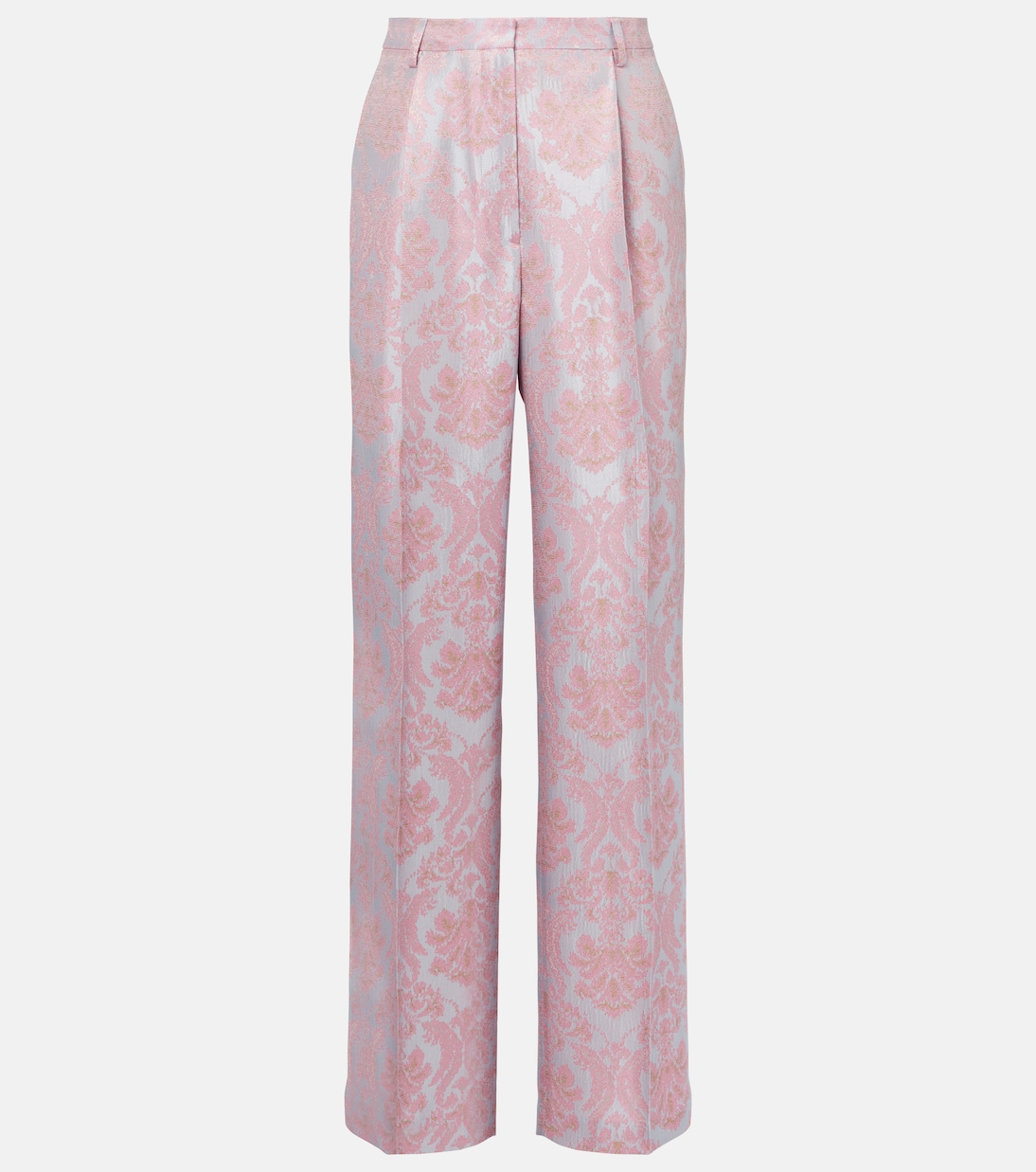 Pantaloni regular in jacquard floreale | Dries Van Noten