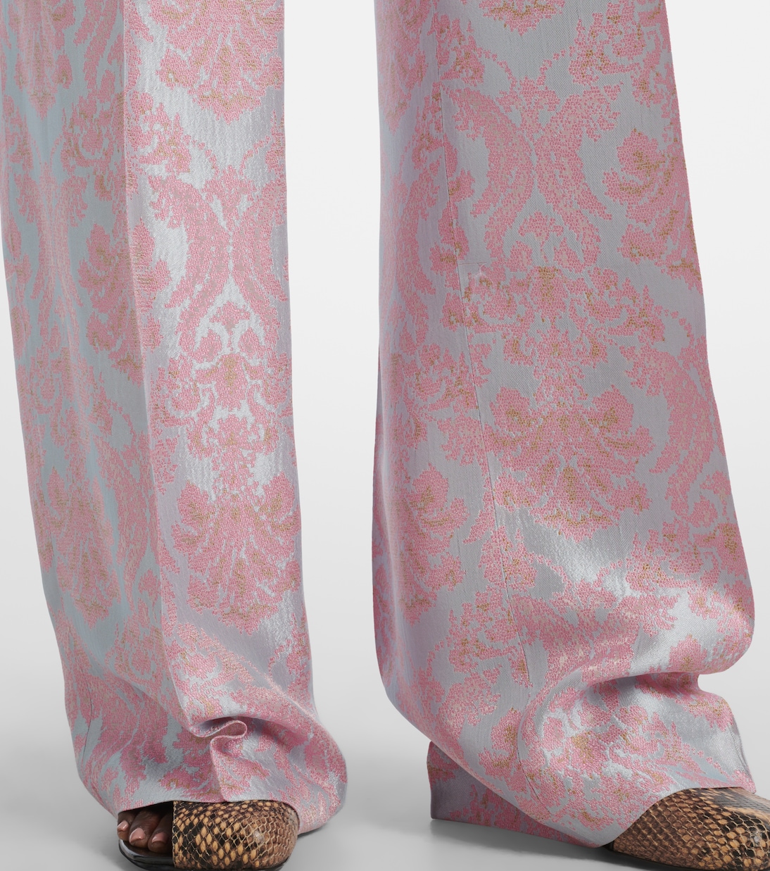 Pantaloni regular in jacquard floreale | Dries Van Noten