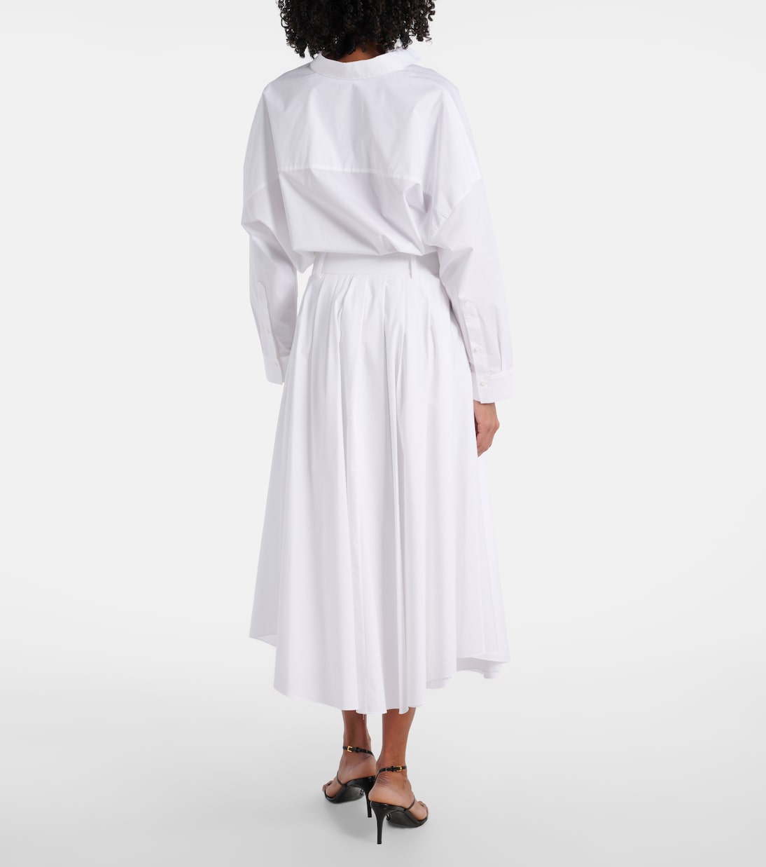 Jupe midi Poplin Power en coton mélangé | Dorothee Schumacher
