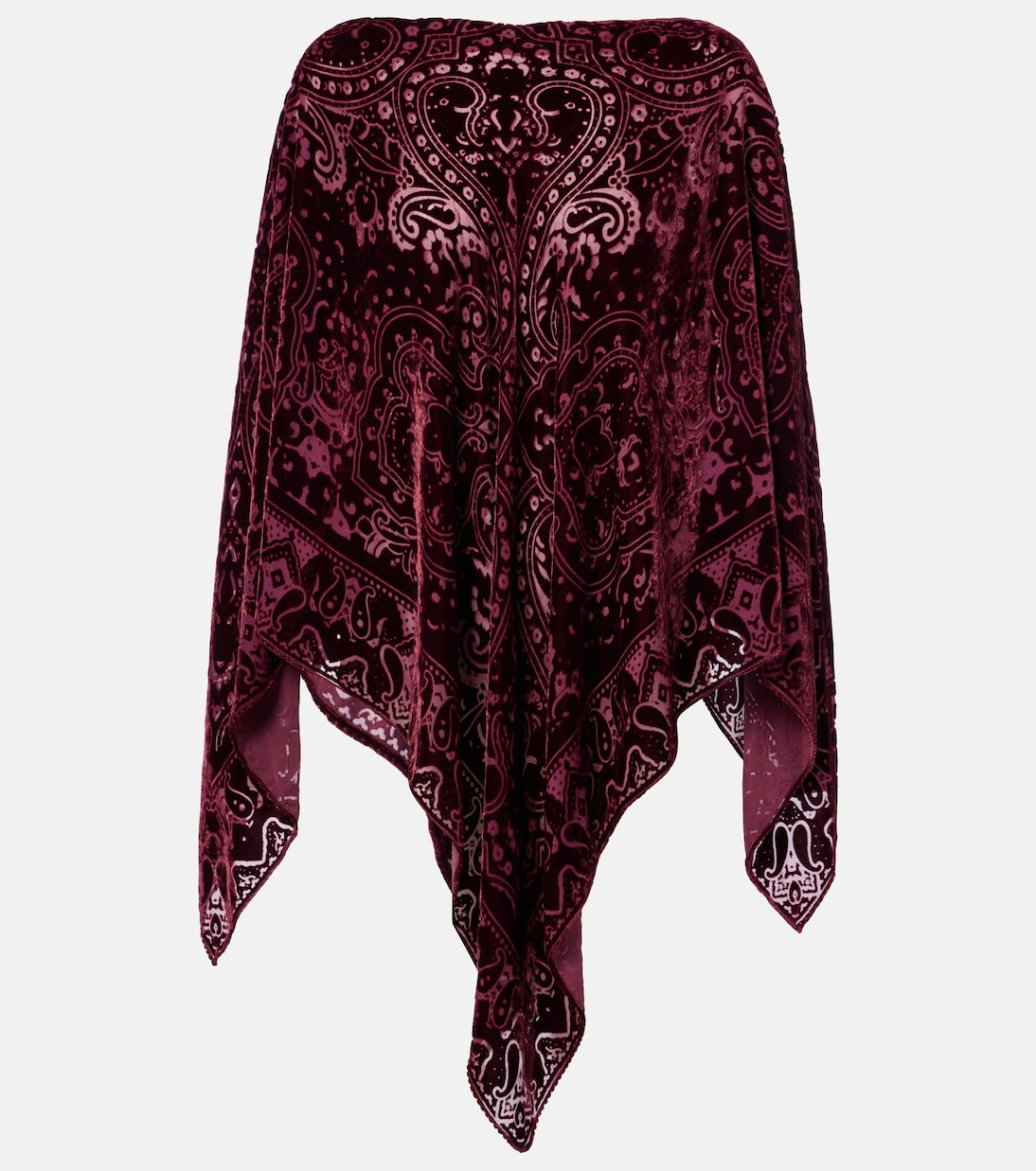 Poncho aus Samt mit Paisley-Muster | Etro