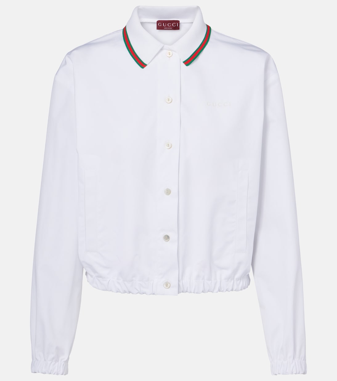Top in popeline di cotone Web Stripe | Gucci
