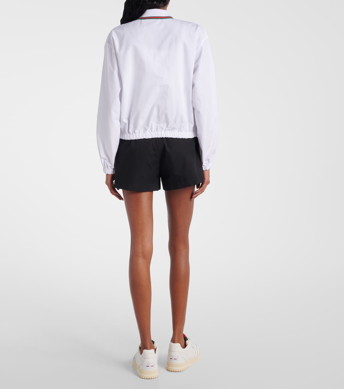 Top in popeline di cotone Web Stripe | Gucci