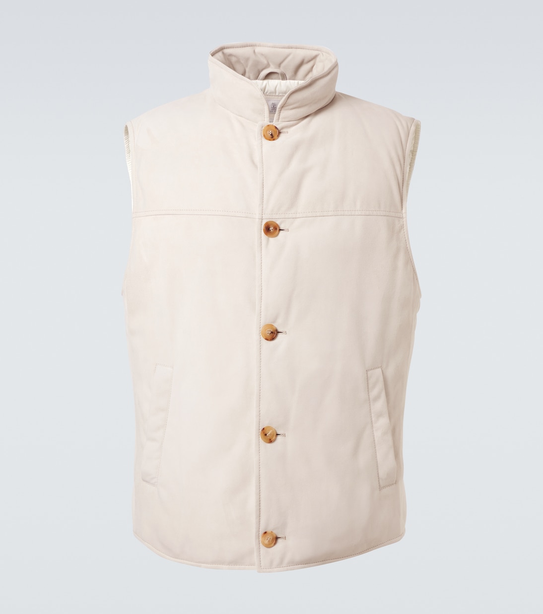 스웨이드 다운 베스트 | Brunello Cucinelli