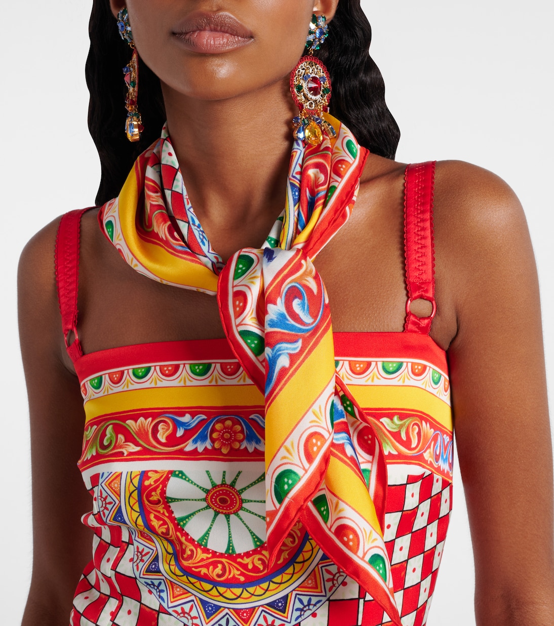Printed silk twill scarf | Dolce&Gabbana