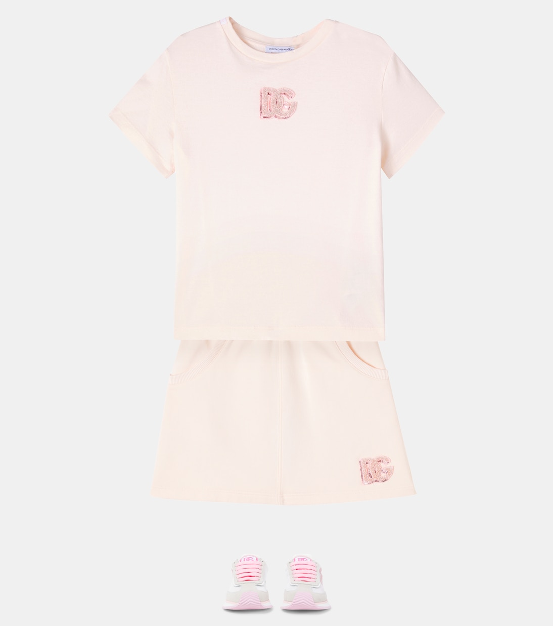 T-shirt DG en coton à sequins | Dolce&Gabbana Kids