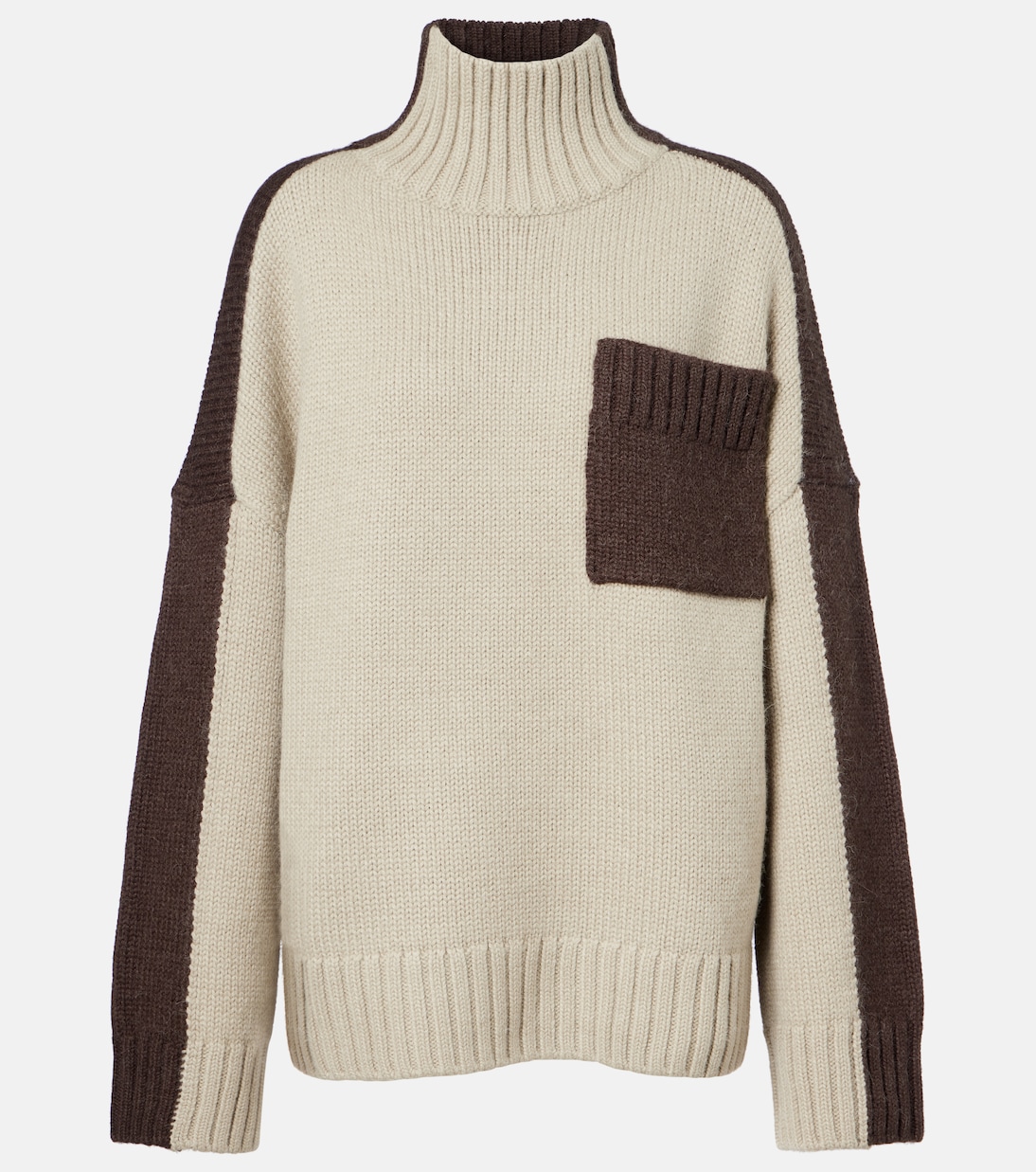 Wool and alpaca-blend turtleneck sweater | JW Anderson