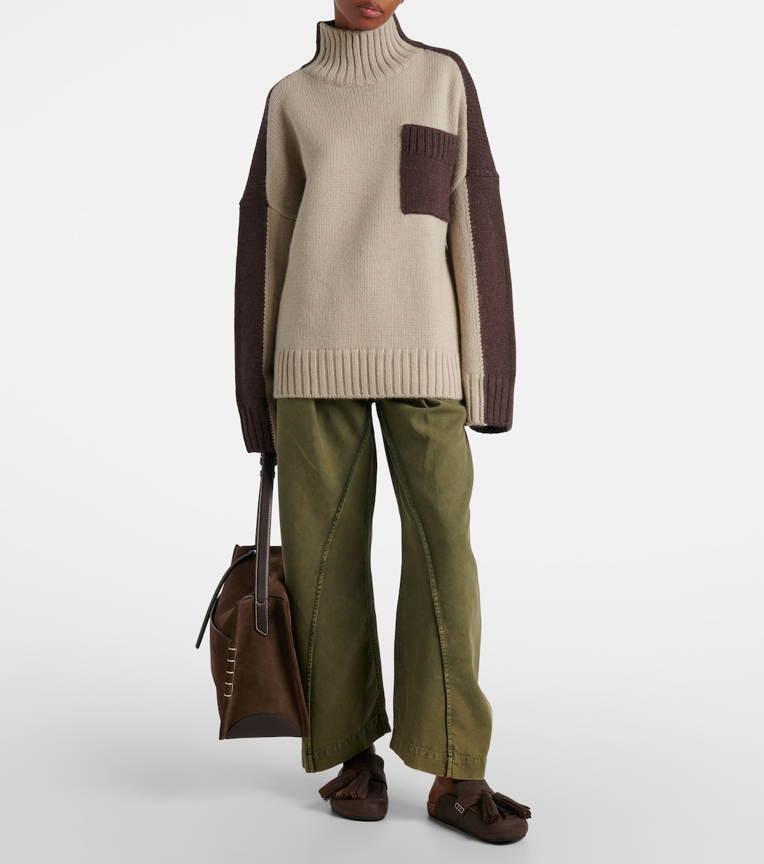 Wool and alpaca-blend turtleneck sweater | JW Anderson