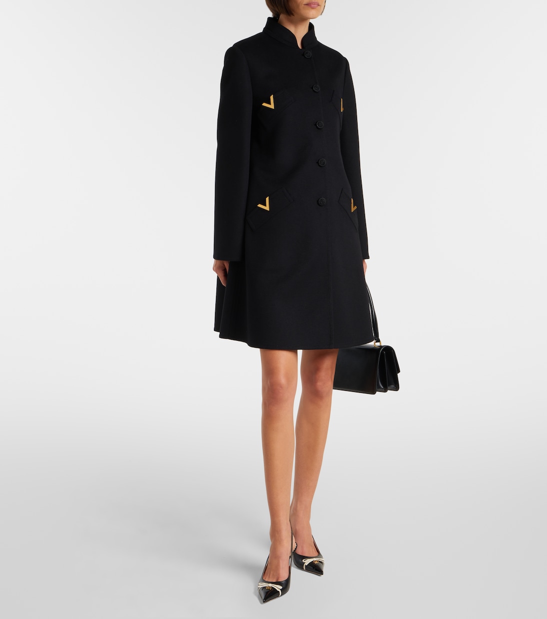 VGold wool and cashmere coat | Valentino