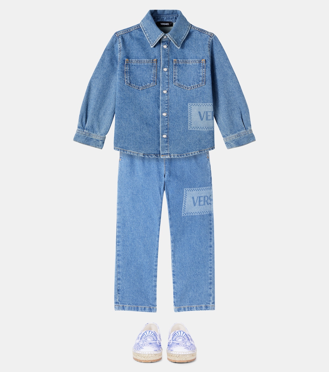 Jeans rectos con logo | Versace Kids