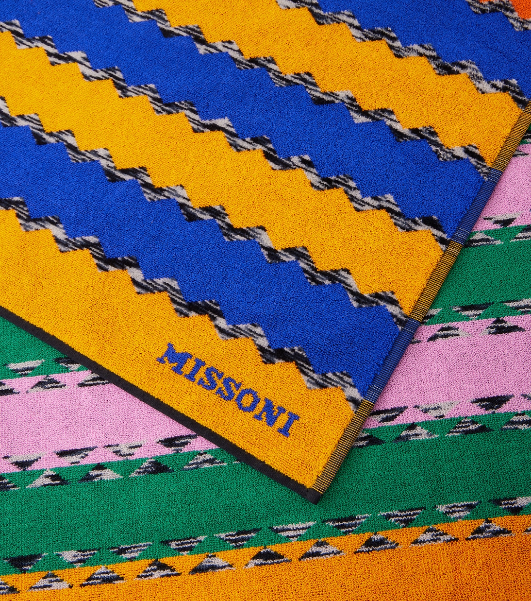 Serviette rayée en coton | Missoni