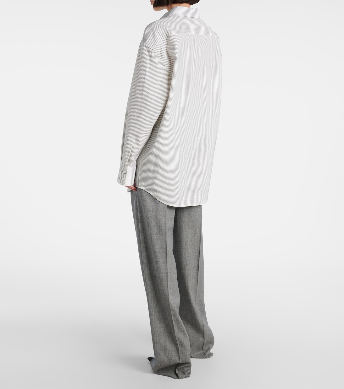 Camicia Cassandre in cotone a righe | Saint Laurent
