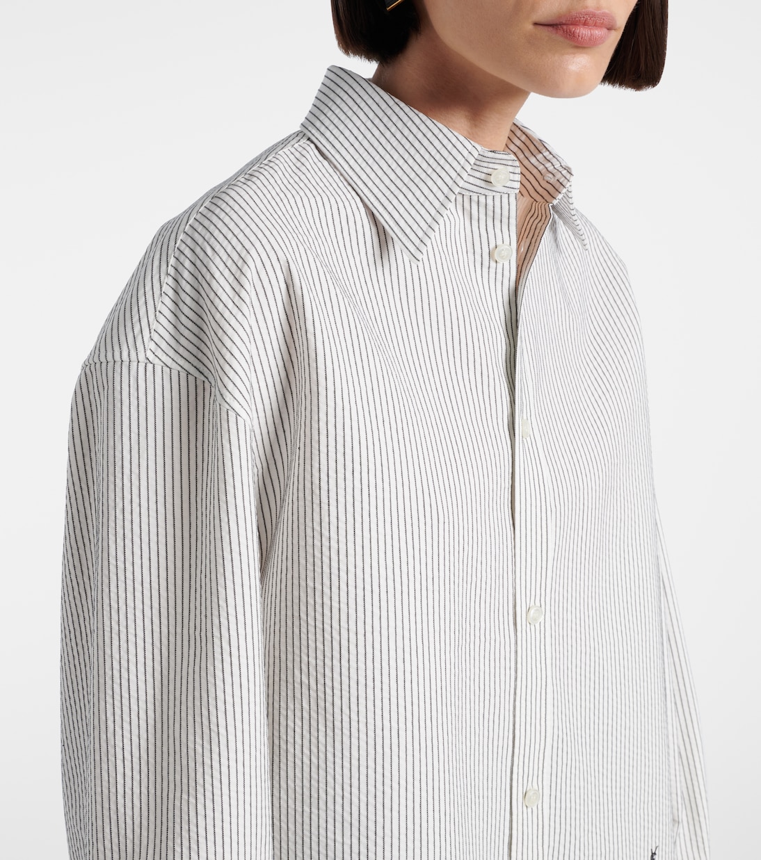 Camicia Cassandre in cotone a righe | Saint Laurent