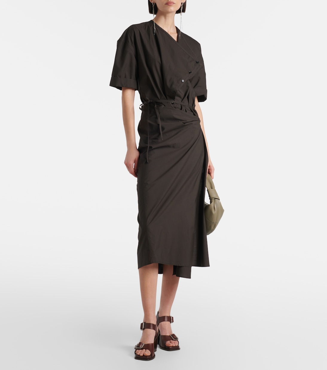 Hemdblusenkleid aus Baumwolle und Seide | Lemaire