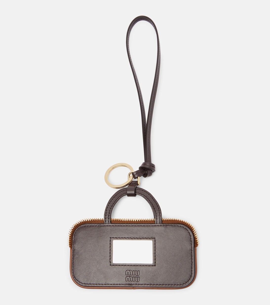 Arcadie leather bag charm | Miu Miu