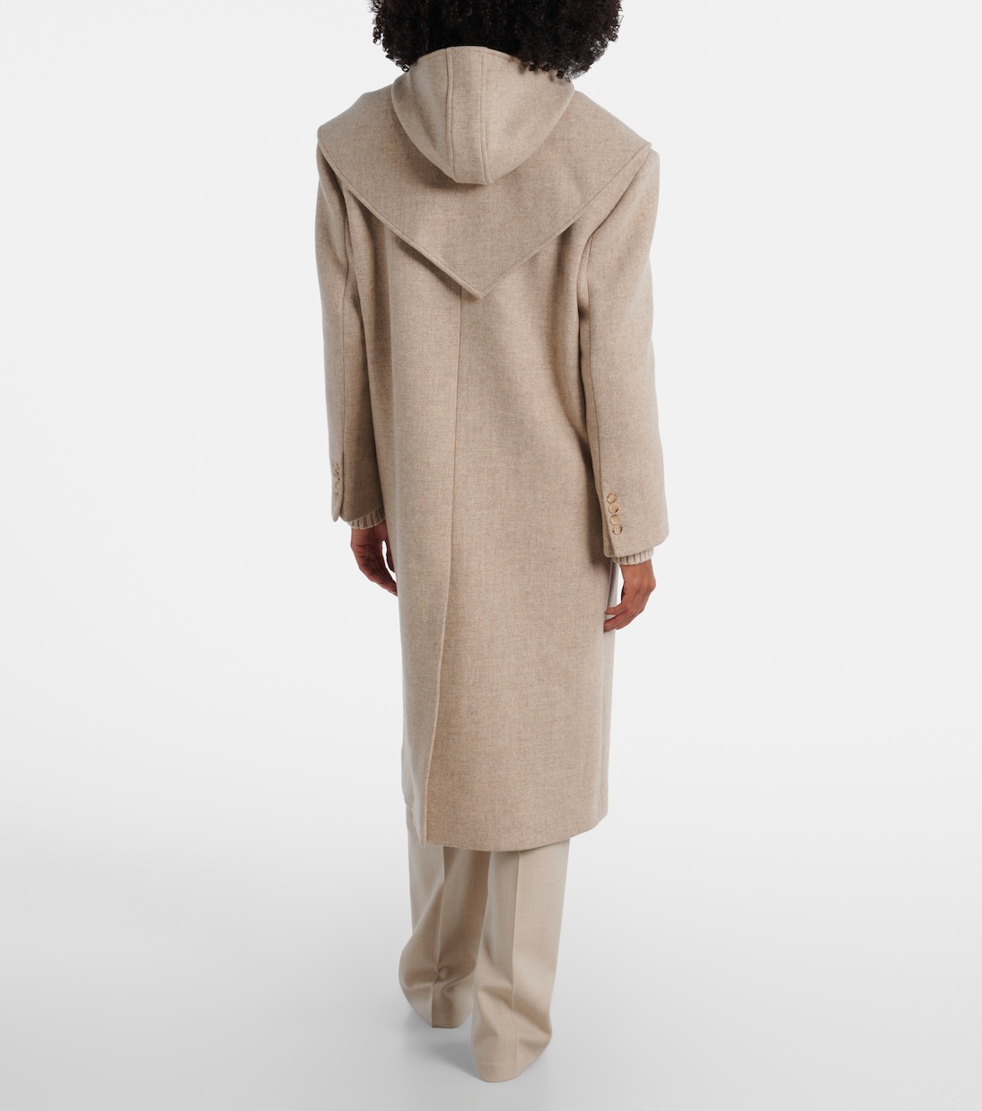 Hooded wool and silk coat | Magda Butrym