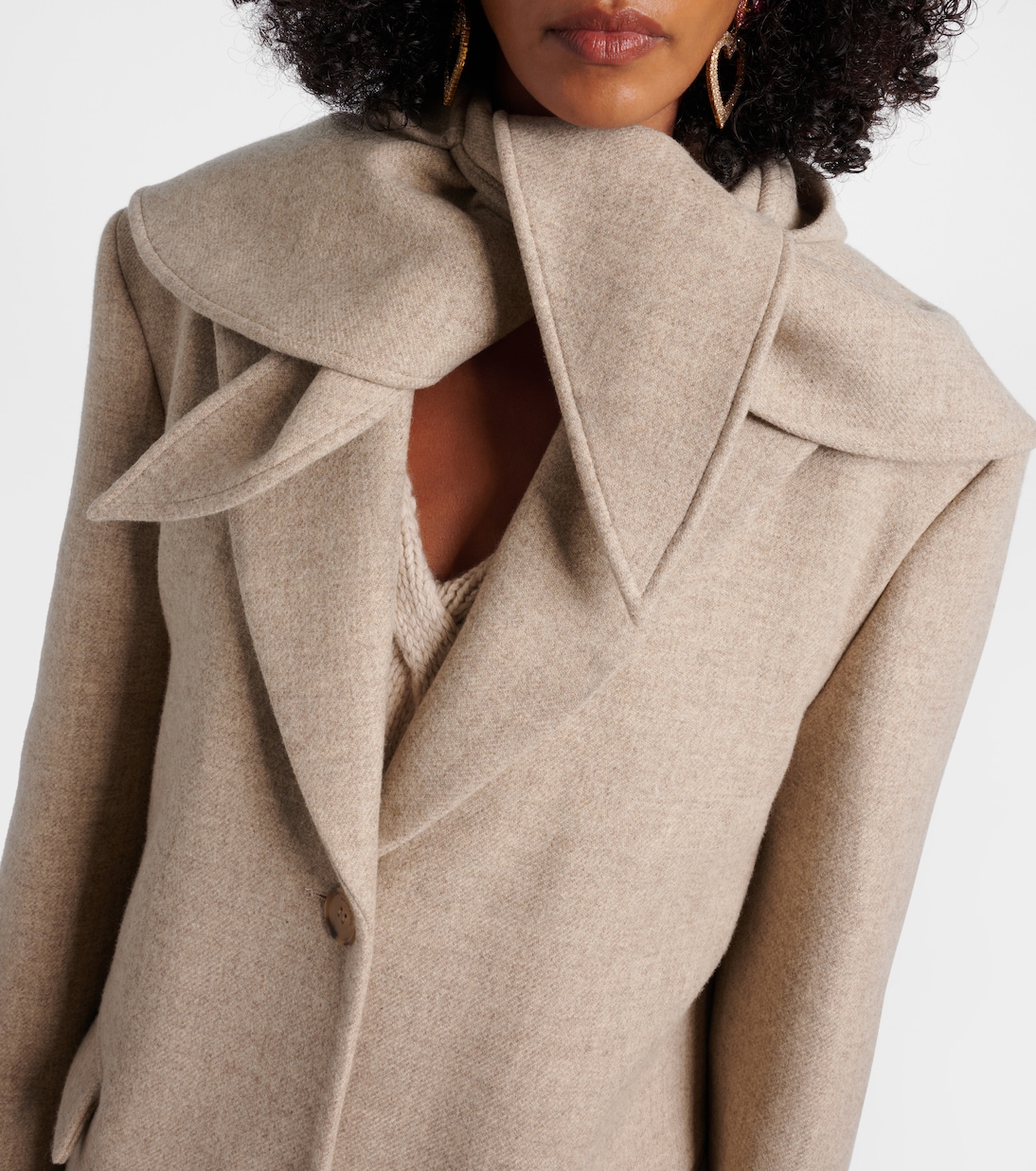Hooded wool and silk coat | Magda Butrym